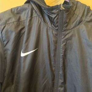 Nike Women's Black Rain runner jacket with fleece inside